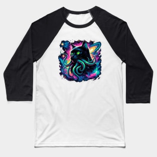 Cosmic Cthulhu Cat Baseball T-Shirt